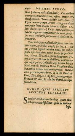Eorum Quae Partibus Accidunt Enallage.