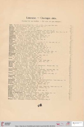 Litteratur - Ouvrages cités