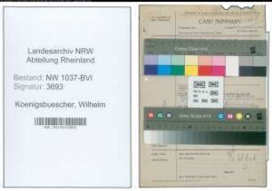 Entnazifizierung Wilhelm Koenigsbuescher , geb. 15.03.1895 (Stadtinspektor)