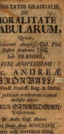Diss. grad. de moralitate fabularum