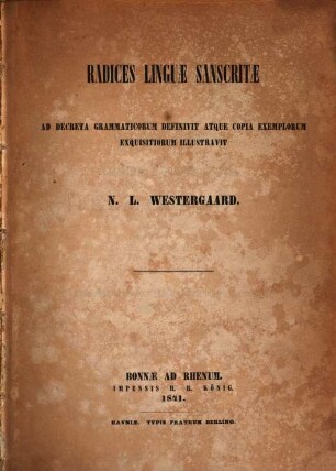 Radices linguae Sanscritae