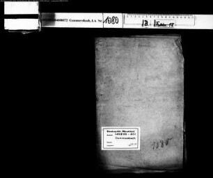 Aktenverzeichnis der Registratur des Kreisausschusses