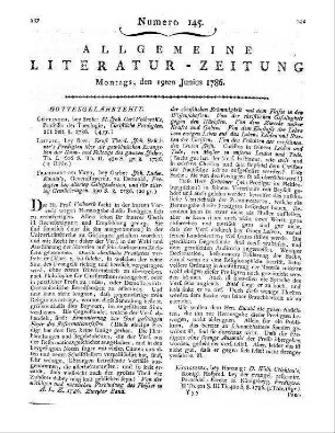 Brandau, C. H.: Unterhaltende Aufsätze aus mehreren Theilen der Arzneykunst. [T. 1]. Für die, welche Aerzte, und welche nicht Aerzte sind. Marburg: Neue akad. Buchhandlung 1786