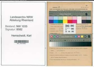 Entnazifizierung Karl Hemscheidt , geb. 01.03.1887 (Steiger)