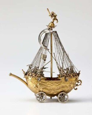 Trinkgeschirr in Form eines Segelschiffes, 1630/32