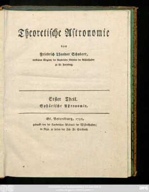 Theil 1: Sphärische Astronomie