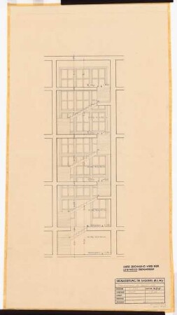 Reichsluftfahrtministerium, Berlin (Vorgängerbauten): ehemaliges Kriegsministerium: Umbau Gebäudeteil Leipziger Straße 5-6: Treppe (EG) Grundriss 1:50