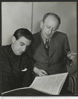 Porträtaufnahme Jaromír Weinberger und John Barbirolli