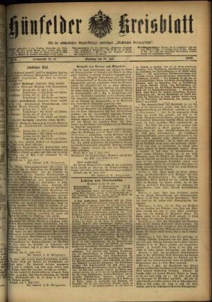 Ausgabe vom Dienstag, den 10. Juli 1917.