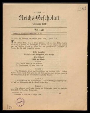Beratungen zur Reichsverfassung