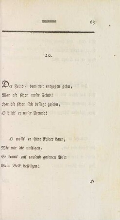 20. Der Feind, dem wir entgegen gehn