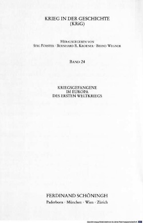 Kriegsgefangene im Europa des Ersten Weltkriegs