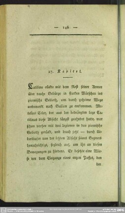 27. Kapitel. [Catilina kann einem Treffen nicht ausweichen]