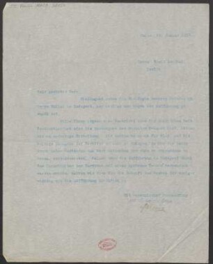 Brief an Erwin Lendvai : 26.01.1910