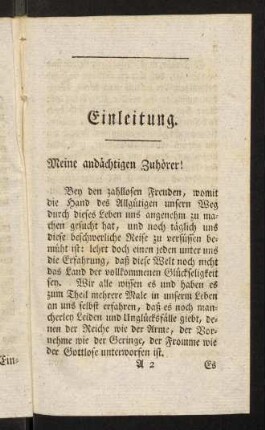3-17, Einleitung. Meine andächtigen Zuhörer!