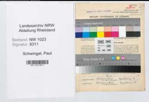 Entnazifizierung Paul Schwingel , geb. 10.09.1897 (Angestellter)