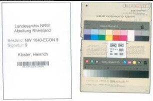 Entnazifizierung Heinrich Kloster , geb. 09.07.1907 (Architekt)