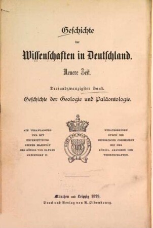 Geschichte der Geologie und Paläontologie bis Ende des 19. Jahrhunderts