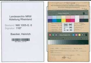 Entnazifizierung Heinrich Baecker , geb. 31.05.1905 (Konstrukteur)