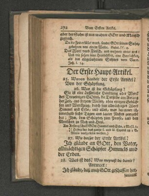 Der Erste Haupt-Artikel.