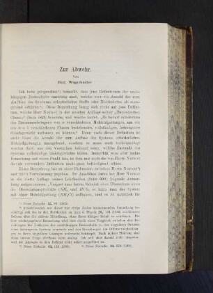 Zur Abwehr