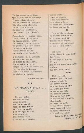 No seas malita!... : (Tango)