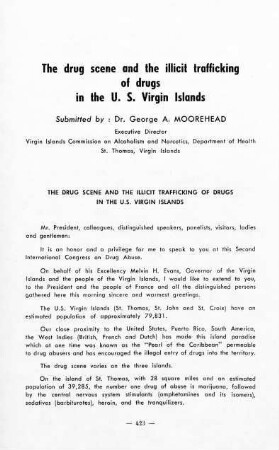 423-424, The drug scene and the illicit trafficking of drugs in the U.S. Virgin Islands