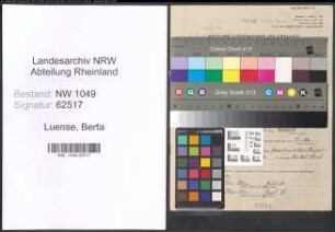Entnazifizierung Berta Luense , geb. 06.01.1897 ()