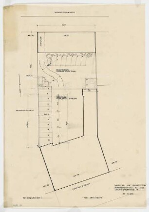 Wohn- und Geschäftshaus Mommsenstraße 71, Berlin-Charlottenburg: Lageplan 1:200