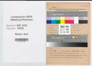 Entnazifizierung Karl Rector, geb. 13.07.1911 (Baecker)