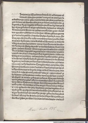 Bulla 'Deinceps reputamus' : Rom, 1485.10.22. Mit Commissio ad quam bulla principaliter se refert