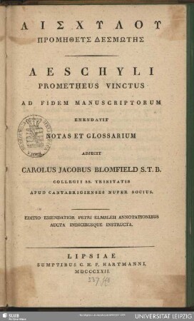 Aischylu Promētheus desmōtēs