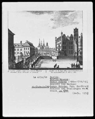 Kurfürstenbrücke, "Lange Brücke", Dom, Kurfürstliches Schloss und Stallungen von Nordosten