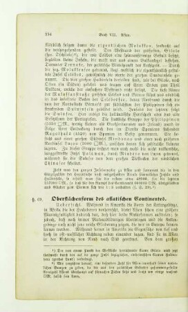 Oberflächenform des asiatischen Continentes