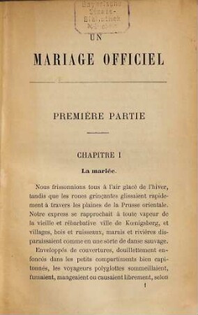 Un mariage officiel : Roman traduit de l'anglais avec l'autorisation de l'auteur par Marie Dronsart