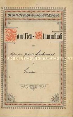 Familien-Stammbuch für die Eheleute Frackowiak aus Linden; 1896-1954