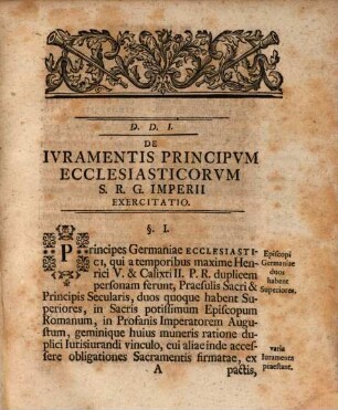 D. Christiani Gottlieb Buderi ... Diatriba de iuramentis principum ecclesiasticorum S. I. R. Germanici : ex diplomatibus, actis publicis monimentisque fide dignis eruta