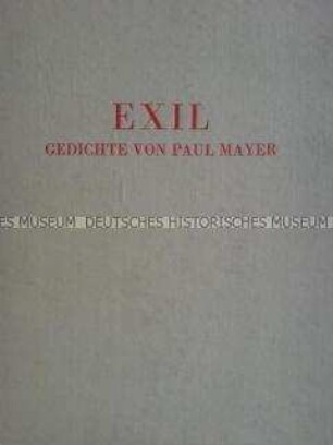 Gedichte von Paul Mayer