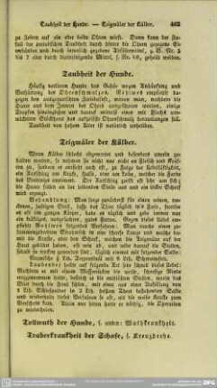 Teigmäler der Kälber