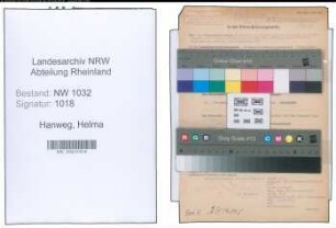 Entnazifizierung Helma Hanweg , geb. 31.10.1895 ()