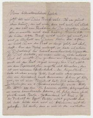 Brief von Raoul Hausmann an Hedwig Mankiewitz. [Berlin]