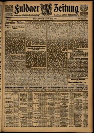 Zweite Ausgabe vom Mittwoch, den 15. März 1905.