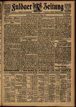 Zweite Ausgabe vom Mittwoch, den 15. März 1905.