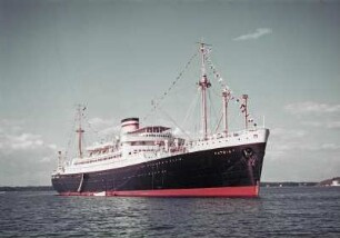 Blick auf die PATRIA : Passagierschiff "Patria" (1938) der Hamburg-Amerikanische Packetfahrt-Actiengesellschaft (HAPAG)