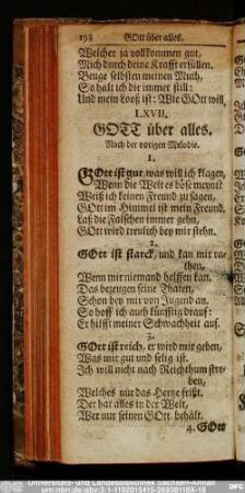 LXVII. Gott über alles.