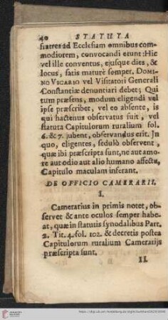 De officio camerarii