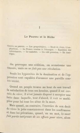 I Le Pauvre et le Riche