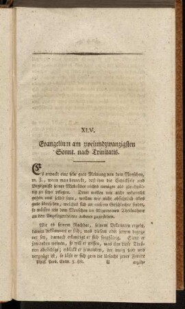 XLV. Evangelium am zweiundzwanzigsten Sonnt. nach Trinitatis.