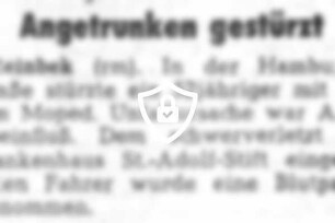 Angetrunken gestürzt
