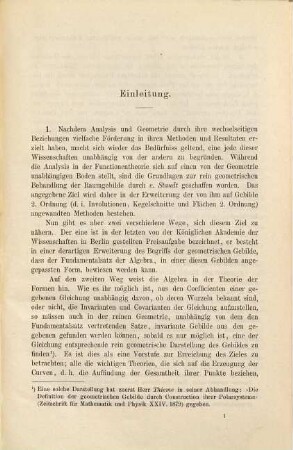 Rein geometrische Theorie der Darstellung binärer Formen durch Punktgruppen auf der Geraden : Habilitations-Schrift
